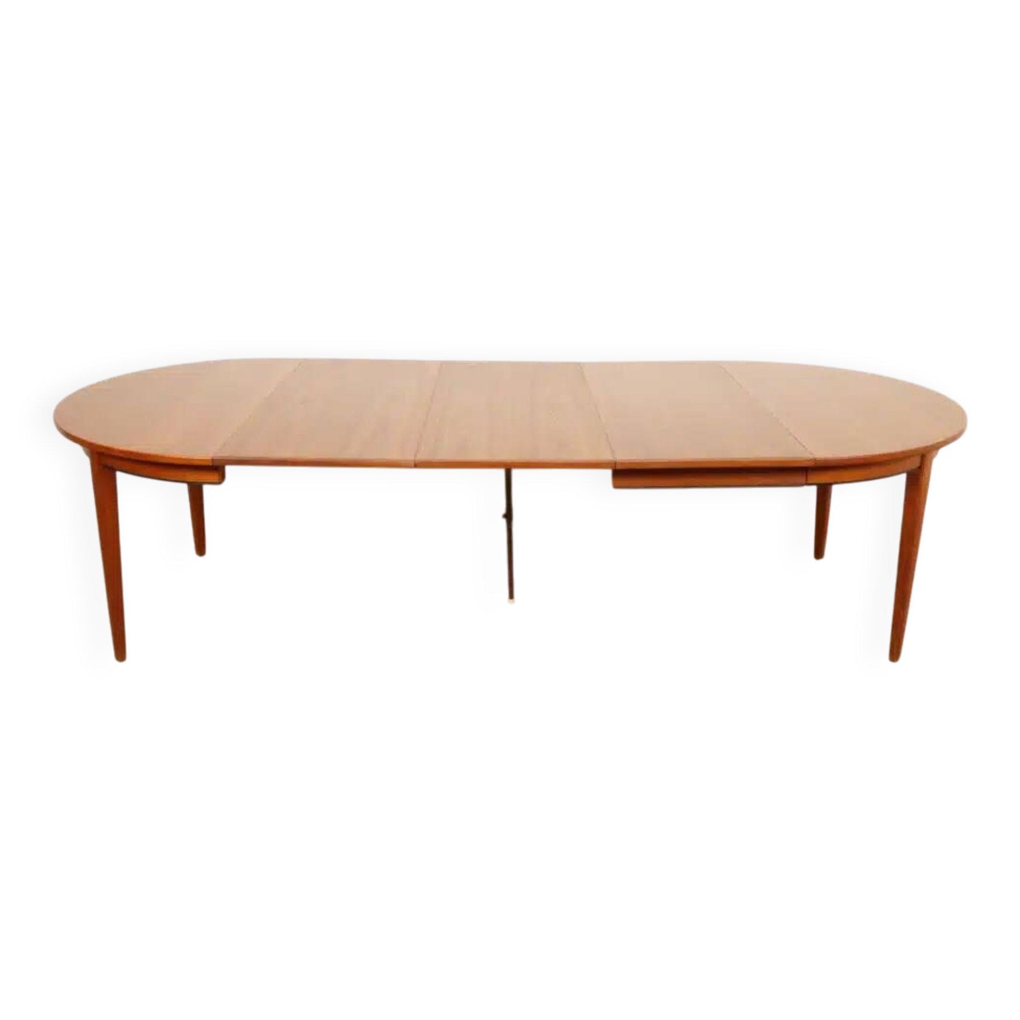 Vintage round dining table XXL | Omann Jun No. 55 | Teak | Extendable