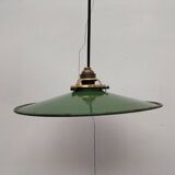 Enameled sheet metal pendant lights