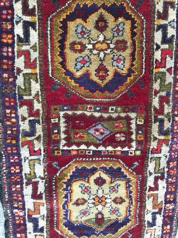 Very nice little carpet yastik anatolia handmade