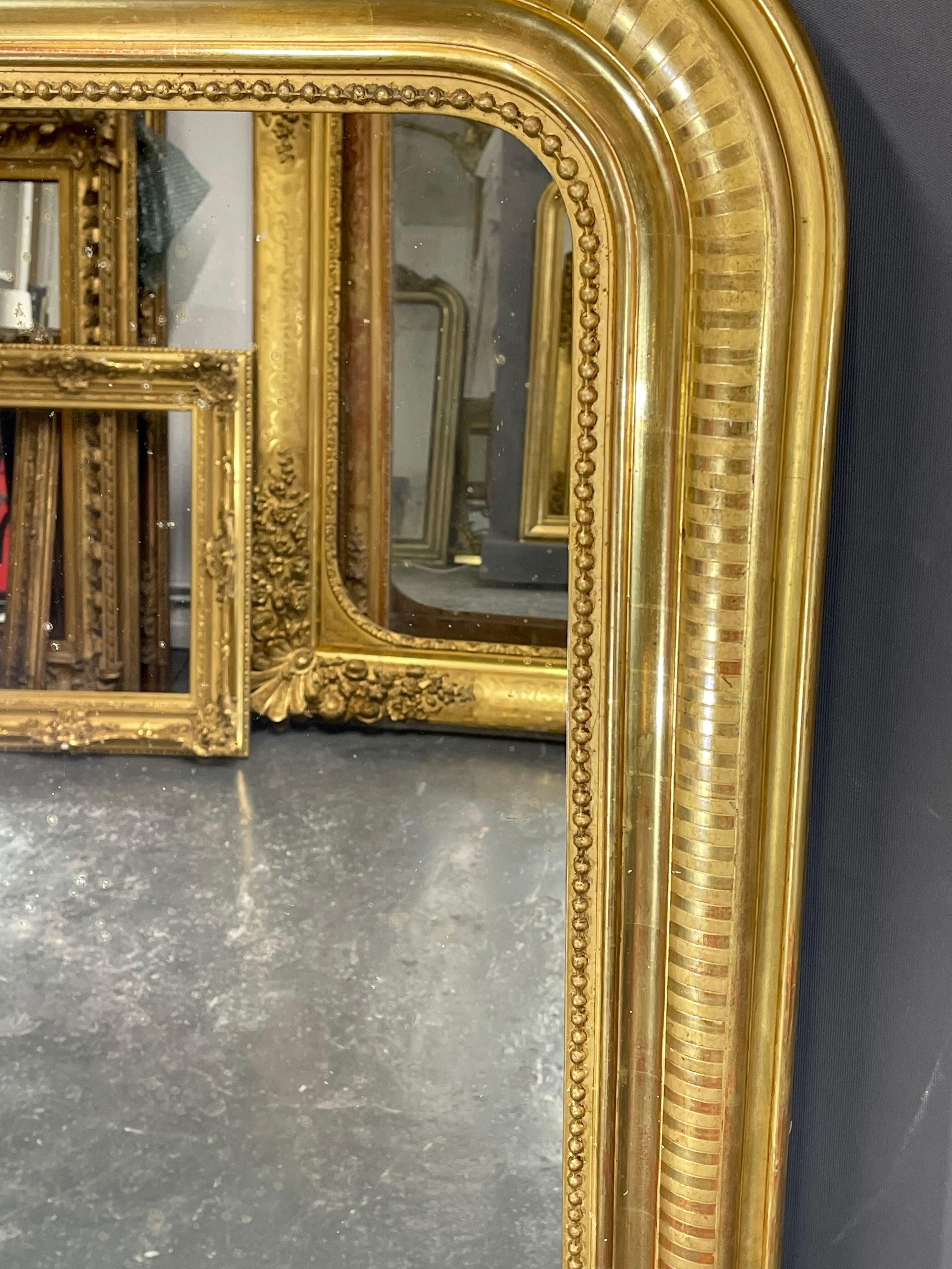 Mirror 156x110 Louis-Philippe 1830-1848 gilding with gold leaf