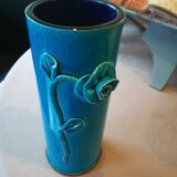 Blue ceramic vase