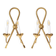 Pair of large gilded brass Noeud wall lights
