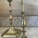 Pair of 19th century brass candlesticks