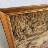 Vintage wall decoration / tapestry under frame