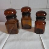 Amber glass jars