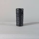 Small vintage brutalist vase with oxidised glaze from the 1950s.