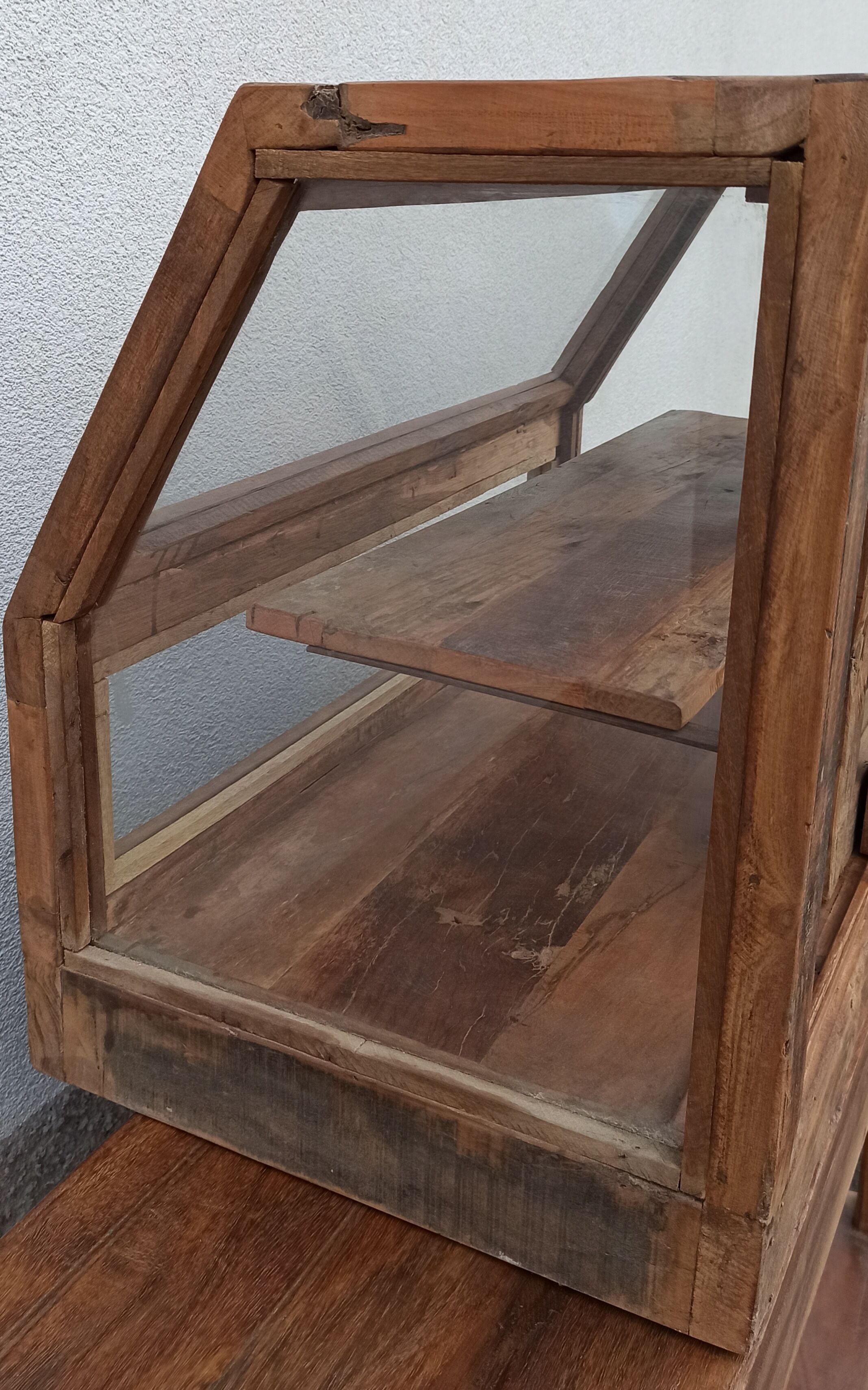 Antique wooden showcase