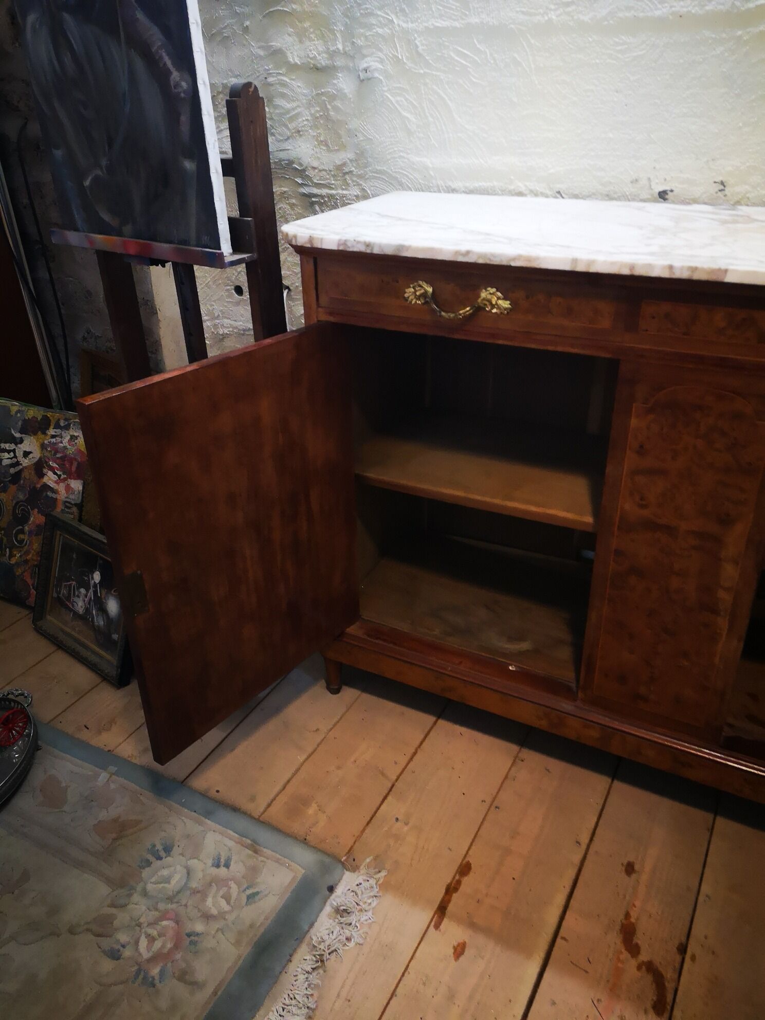 Elm magnifying glass buffet 1950