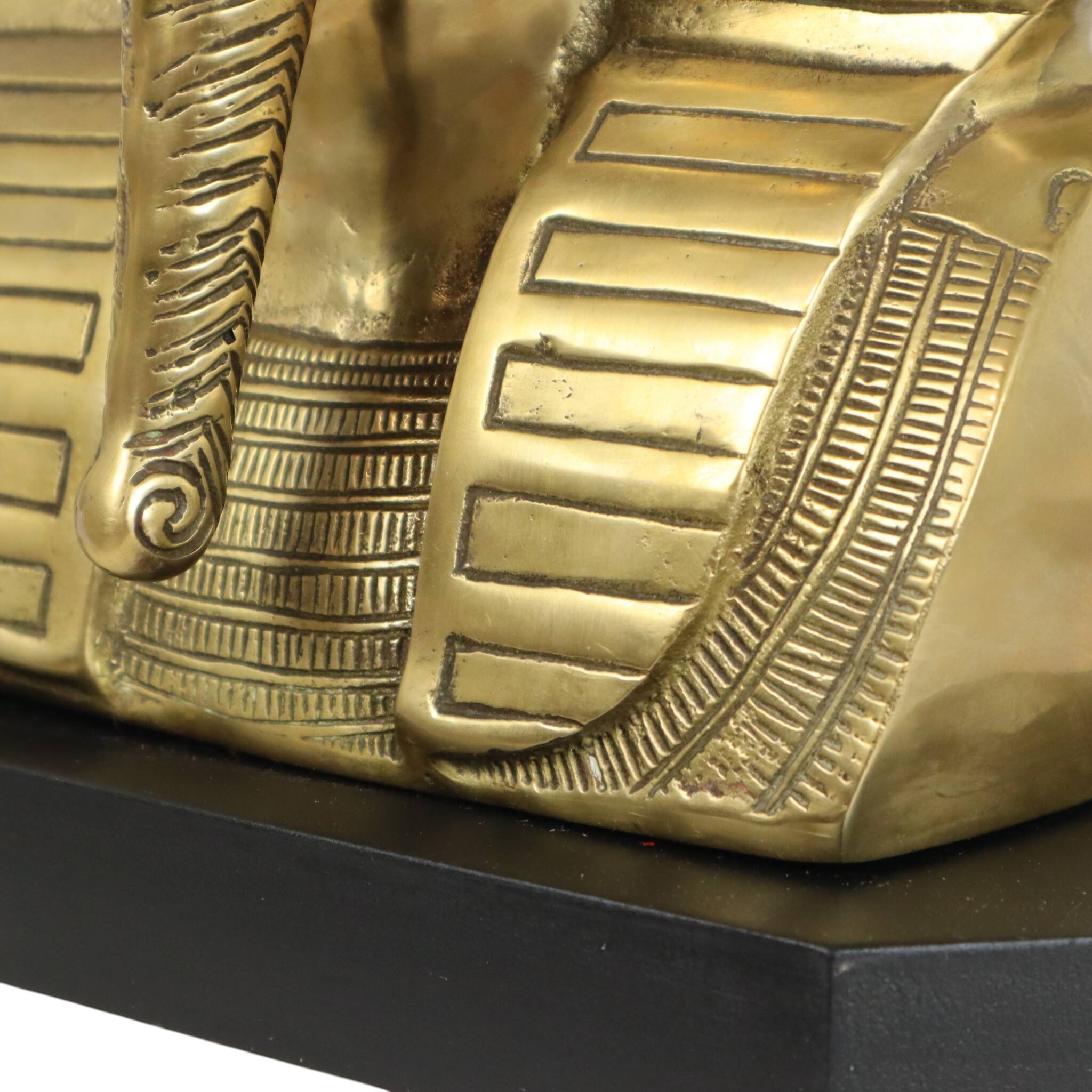 Vintage Brass Pharaoh Table Lamp Hollywood Regency 56cm