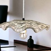 Lampe suspendue de cuisine en verre transparent Farmhouse