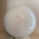 Vintage table lamp opaline ball and earthenware base
