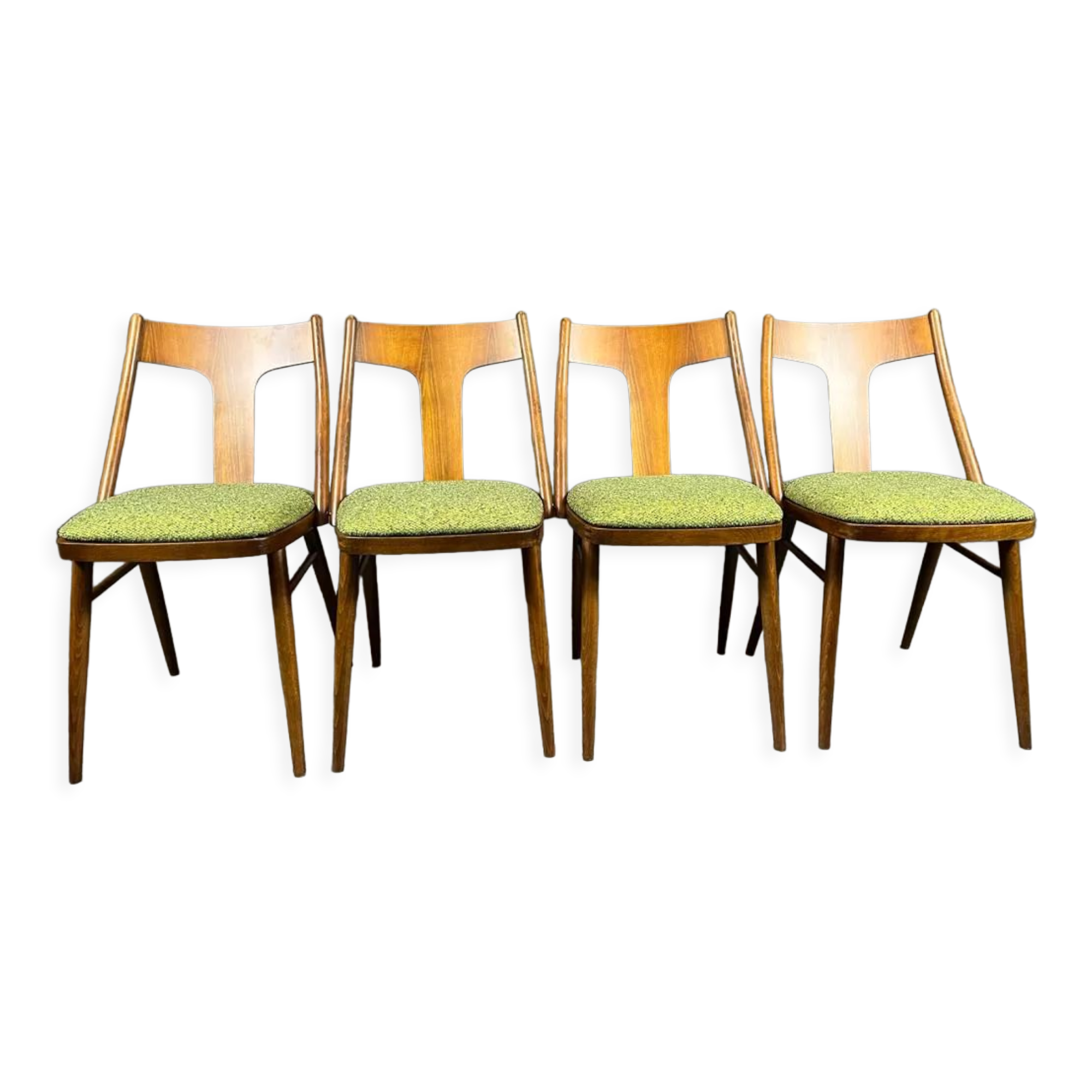 Set of 4 renovated vintage chairs, mier edition, czech vintage 1960s