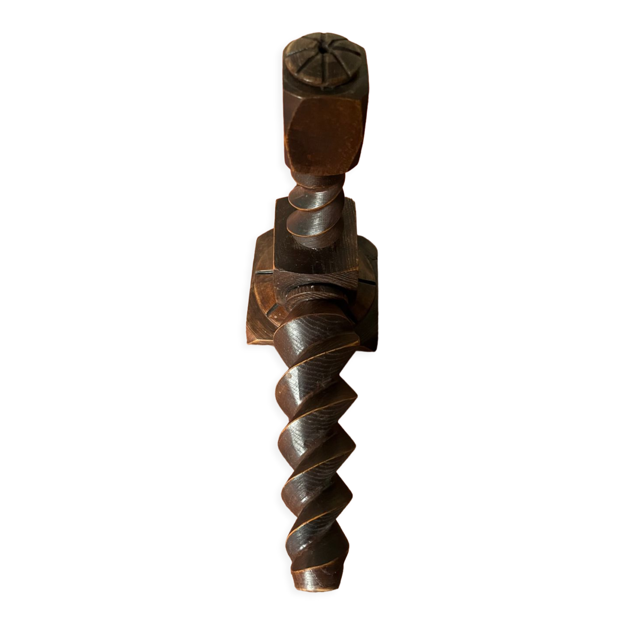 Applique bois tourné années 50