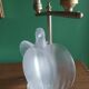 Crystal lamp Lalique with two doves model Ariane