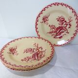 4 vintage hollow plates from gien model thistles 211256