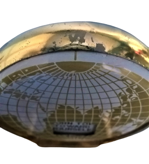 Perpetual calendar swallow in patinated regulation on black marble base ~ 50s