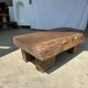 Asian solid wood quadripod brutalist coffee table H30 L81 l42