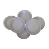 Set of 6 white limoges hollow plates