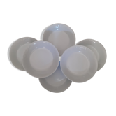 Ensemble de 6 assiettes creuses blanches  Limoges