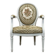 1970s Louis XVI style cabriolet armchair