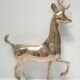 Cerf laiton massif stylisé vintage hauteur 38 cm