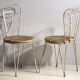 Anciennes chaises d’extérieur blanches (vers 1920). Ensemble de 4 pièces