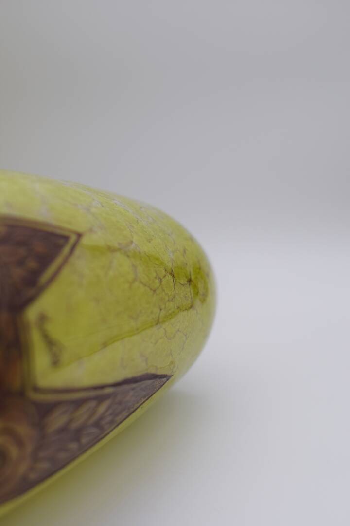 Set 2 Rare Vase Ovoïde signé F-T Legras Pare de verre Art deco 1930