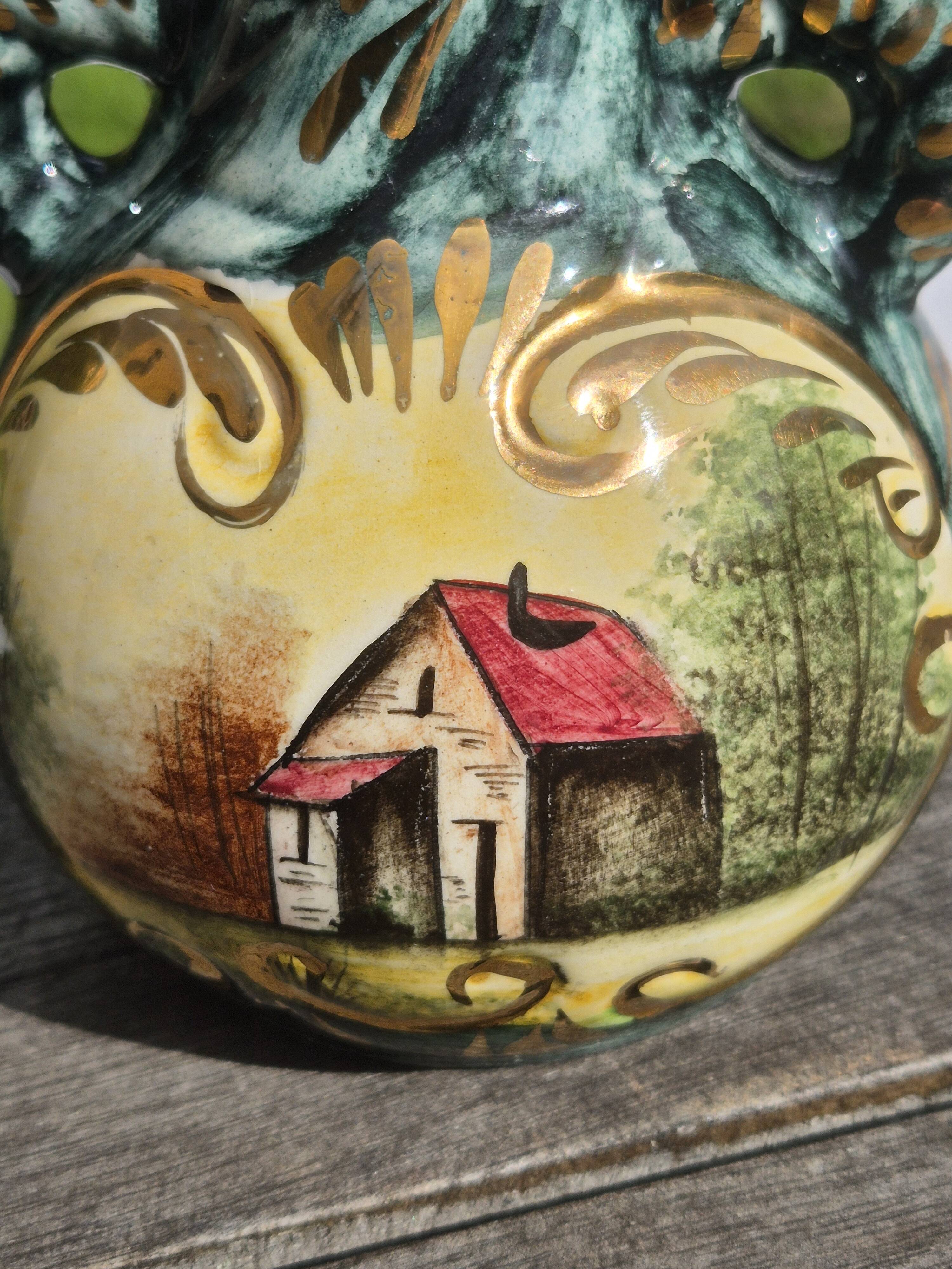 Splendid amphora vase Hubert Bequet - Vintage