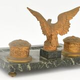 Marble and gilded bronze inkwell