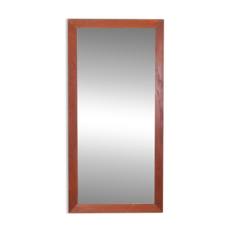 Teak Danish design rectangular mirror