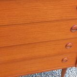 Scandinavian style 4-drawer teak chest of drawers, 1970s