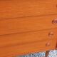 Commode en teck 4 tiroirs de style scandinave, années 70