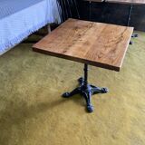 Table bistrot bois brut