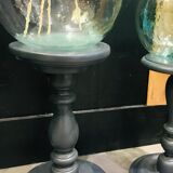 Wooden pedestal table