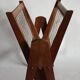 Magazine rack with compass legs in oak and rope, 1950s.