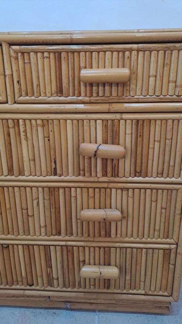 Commode en rotin