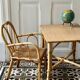 Vintage rattan desk and chair set for children