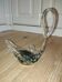 Vintage hand-blown glass swan sculpture – 1960s/70s