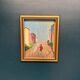 Original Swedish Oil on Panel – “Street Scene” by U. Ekshard – Signed – Dated 1971 – Vintage & Framed