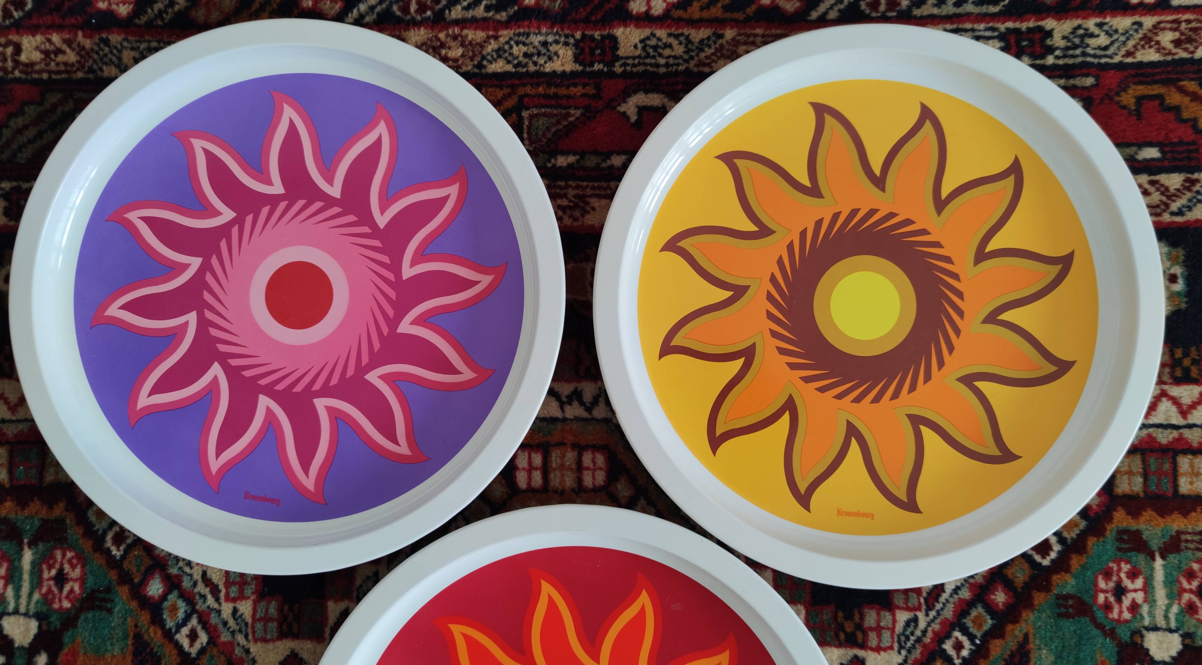 Set of 3 vintage kronenbourg serving dish 1970-80 tbe