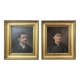 Paire de portraits encadrés