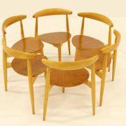 Service de table Heart, conçu par Hans Wegner pour Fitz Hansen, Danemark, années 1960