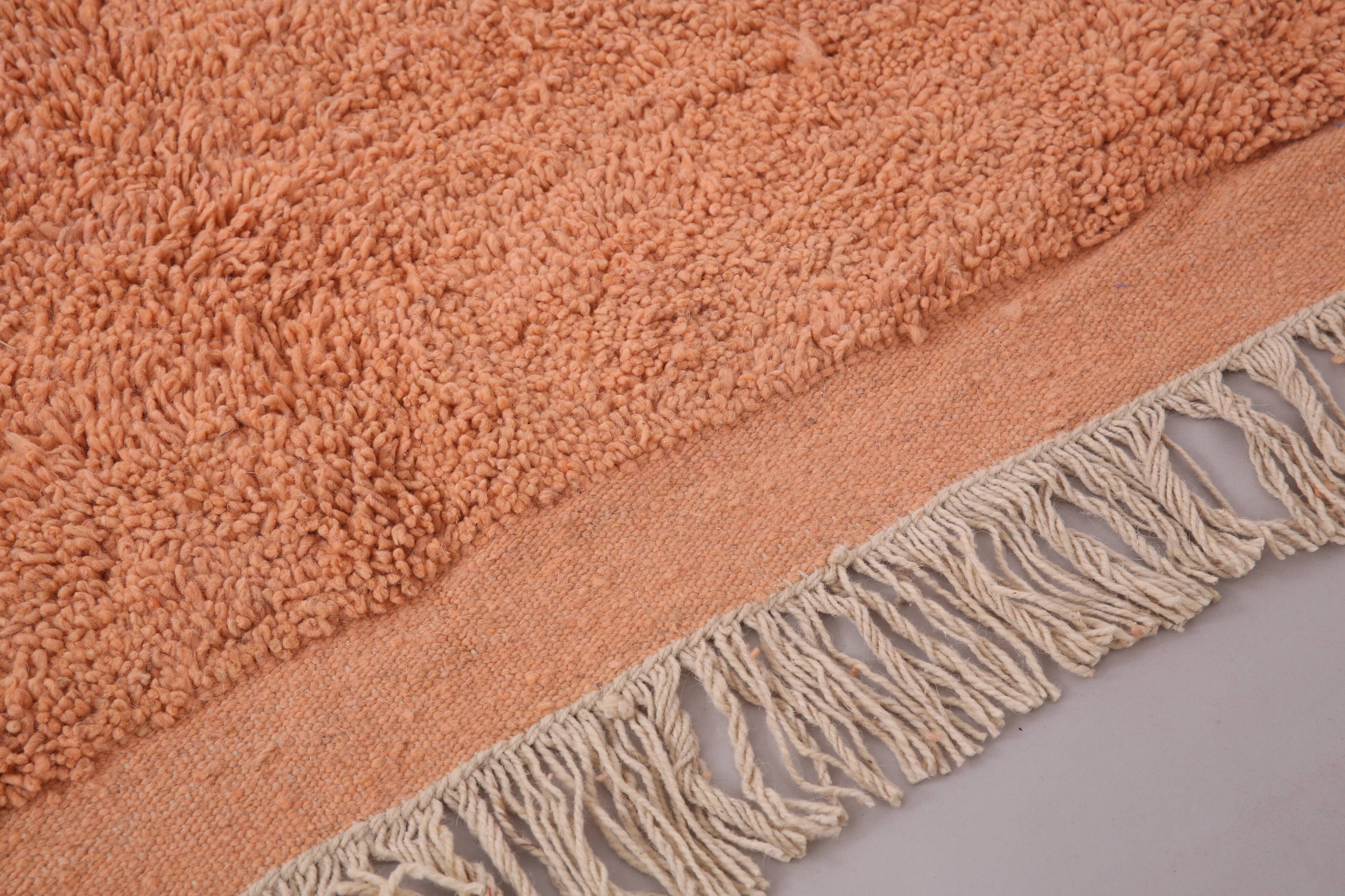 Peach Vintage Moroccan Rug 187 x 252 cm - Handmade Berber Wool Rug Boho