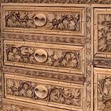 Carved solid Padouk chest of drawers 1950