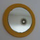 Round wall mounted mirror in yellow plastic 1970