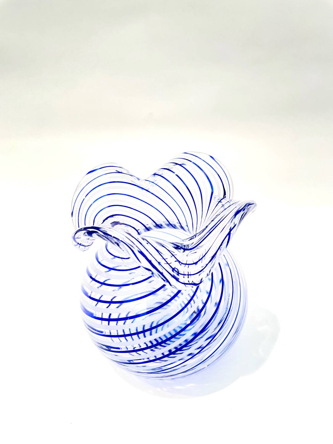 Murano filigree glass vase