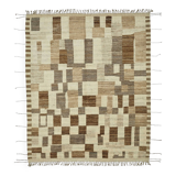 Handmade Turkish One of a Kind 228 cm x 312 cm Beige Wool Carpet