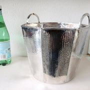 Champagne bucket circa 1960, Italian design Fratelli Cassetti, silver plated metal