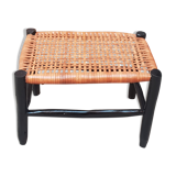Moroccan bench in wood and brown leather, moroccan bench in solid wood, moroccan bench, beldi tradit bench