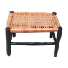 Banc marocain en bois et cuir marron, banc marocain en bois massif, moroccan bench,banc beldi tradit